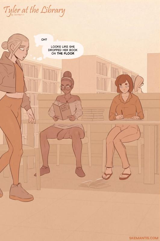 Adult Comics -  Skemantis - Tyler at the library - Part 1
