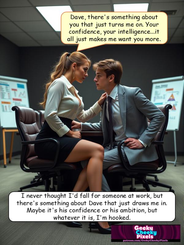 AI Porn Comics -  GeekyCheekyPixels - The Office Slut