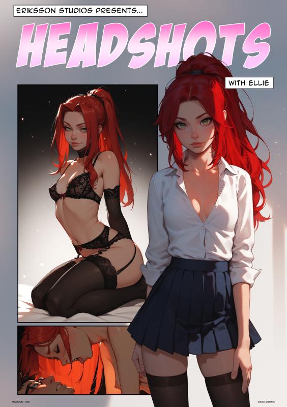 AI Porn Comics -  Kate Sketches - Headshots - Ellie
