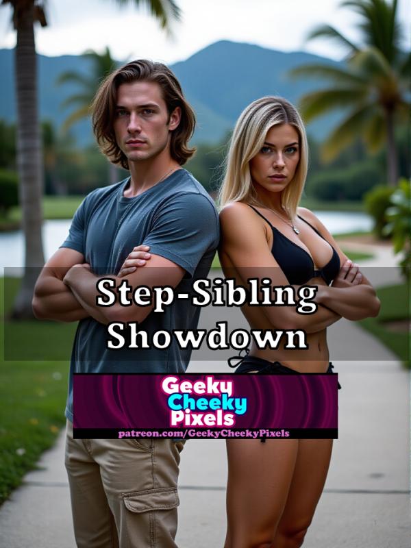 AI Porn Comics -  GeekyCheekyPixels - Step-Sibling Showdown